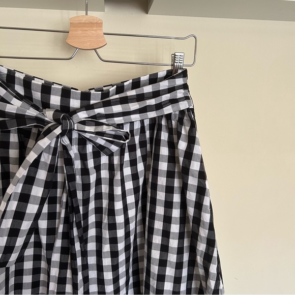 J CREW Gingham Flounce Hem Midi Skirt 10 - Picture 2 of 8